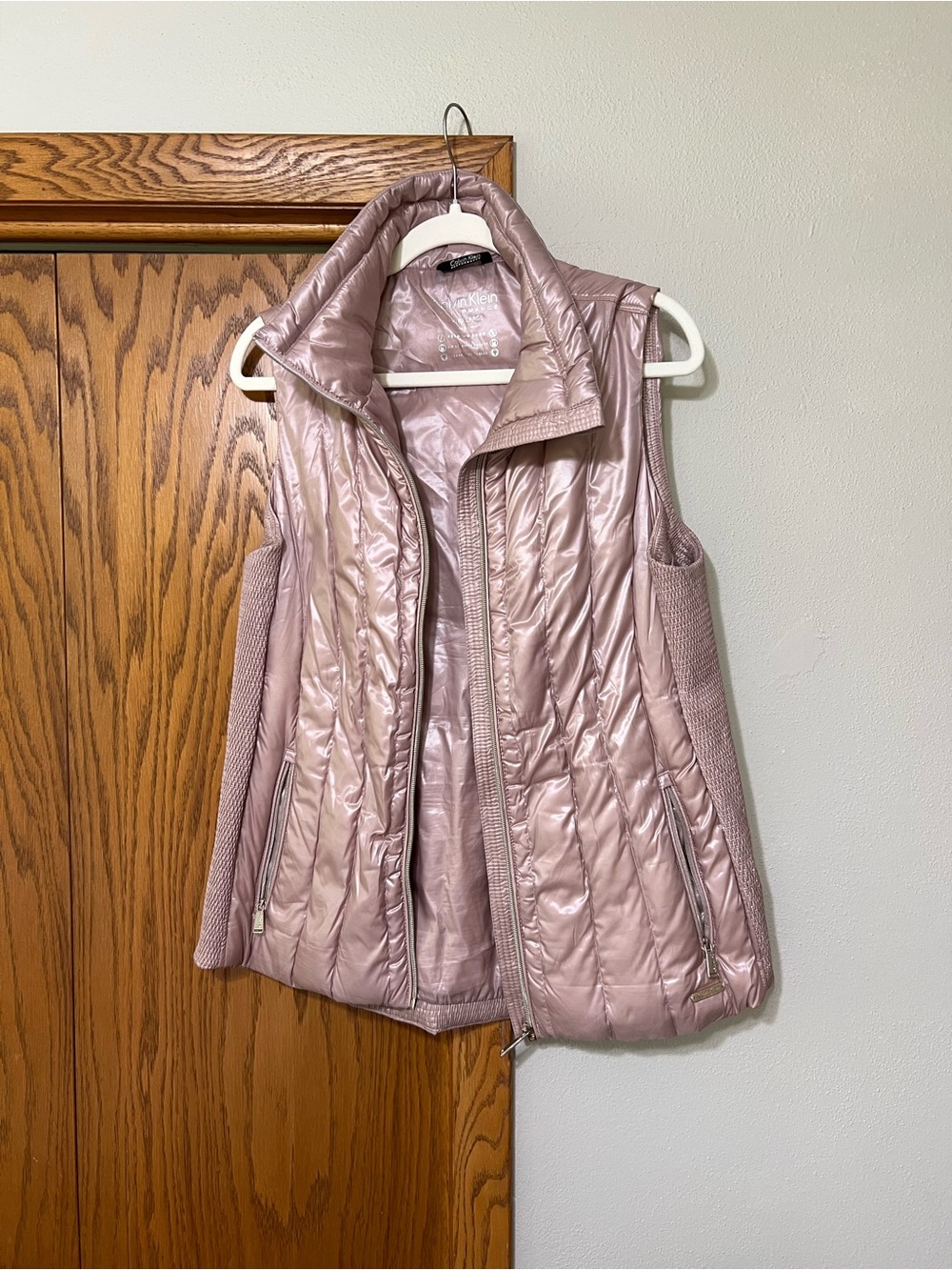 Light Pink Quilted Puffer Vest